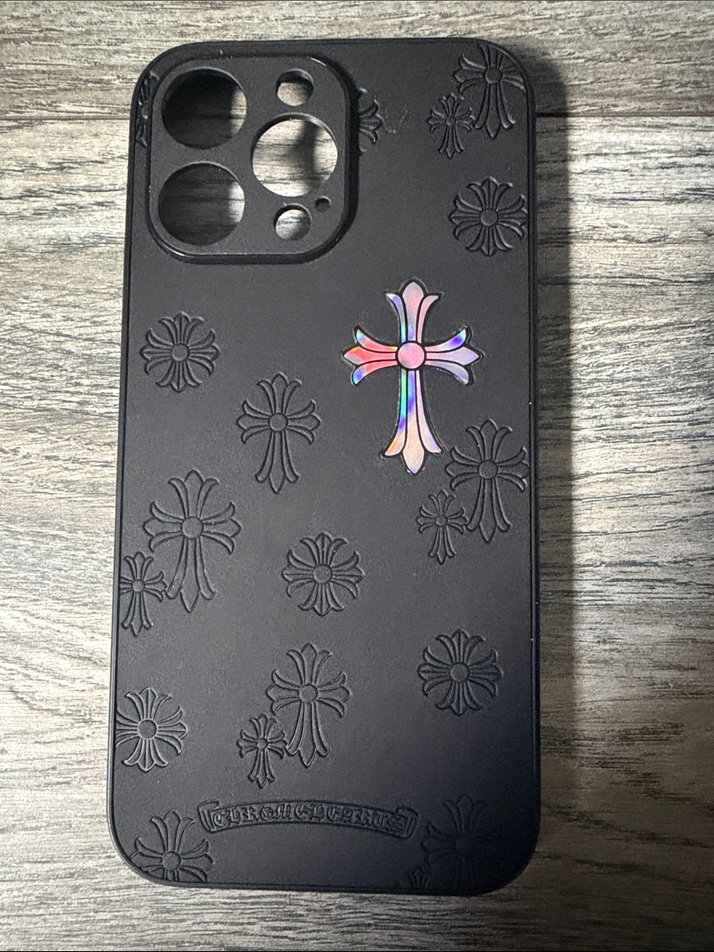 Black Floral Cross iPhone Pro Max Case